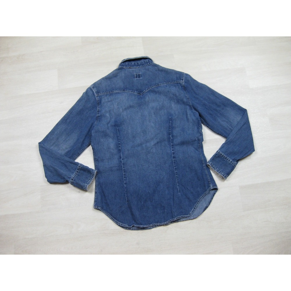 Vintage Y2K GAP Denim Shirt Women's (M) Pearl Snap Long Sleeve Western - Picture 11 of 13